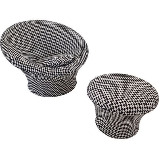 Image 1 of Fauteuil et ottoman vintage en forme de champignon par Pierre Paulin pour Artifort, 1960s