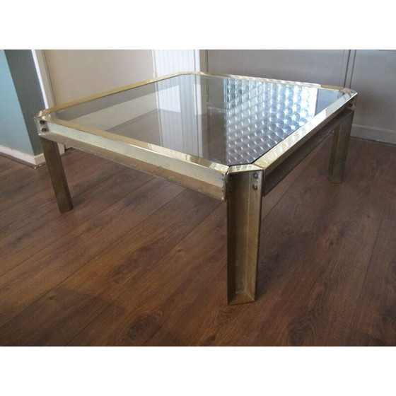 Image 1 of Table basse vintage en laiton de Peter Ghyczy, 1970