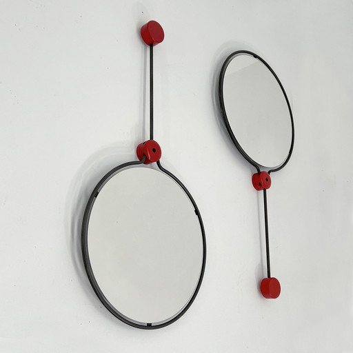 Miroir réglable sur axe pivotant, 1980S