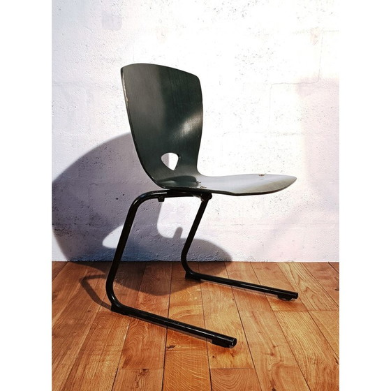 Image 1 of Black vintage canteen chair