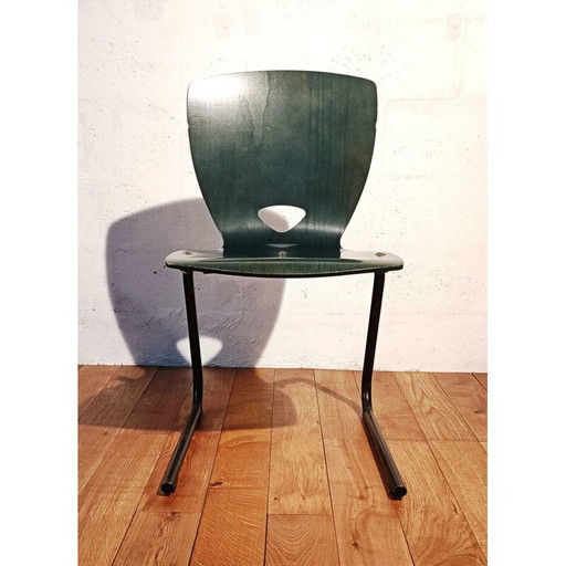 Black vintage canteen chair