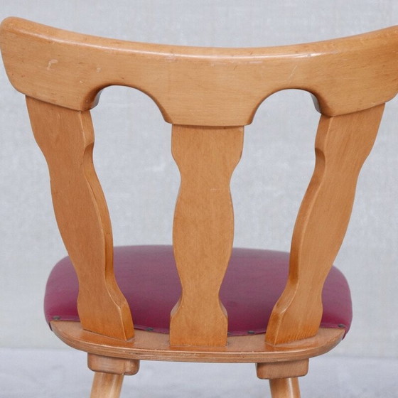 Image 1 of Ensemble de 22 chaises vintage Run café en bois et cuir, Hollande 1970