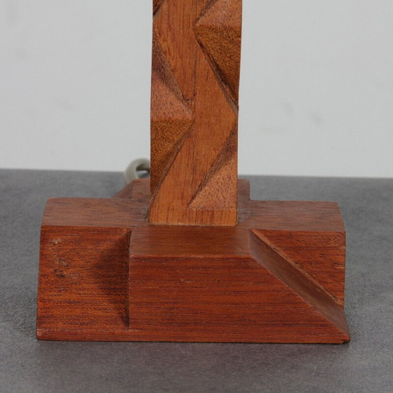 Image 1 of Lampe vintage en bois et corde, 1960