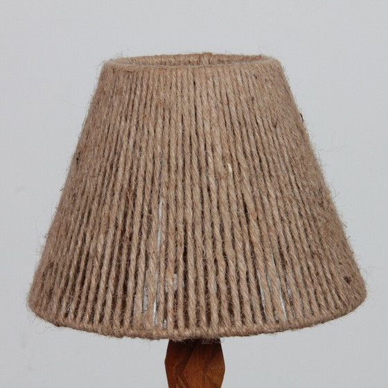 Image 1 of Lampe vintage en bois et corde, 1960