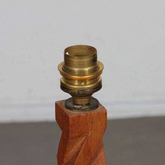 Image 1 of Lampe vintage en bois et corde, 1960