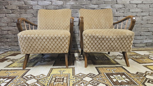 Paire De Fauteuil Année 1950 Vintage 