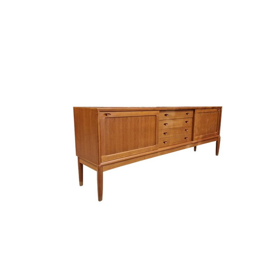 Image 1 of Buffet vintage en teck massif et placage de teck par Henry Walter Klein, Danemark 1960