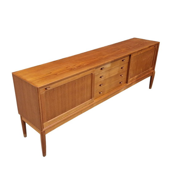Image 1 of Buffet vintage en teck massif et placage de teck par Henry Walter Klein, Danemark 1960