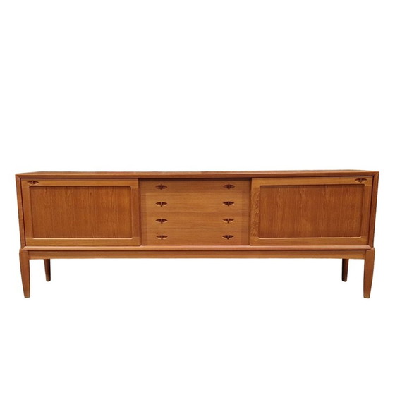 Image 1 of Buffet vintage en teck massif et placage de teck par Henry Walter Klein, Danemark 1960