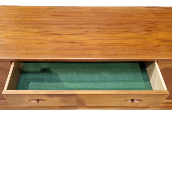 Image 1 of Buffet vintage en teck massif et placage de teck par Henry Walter Klein, Danemark 1960