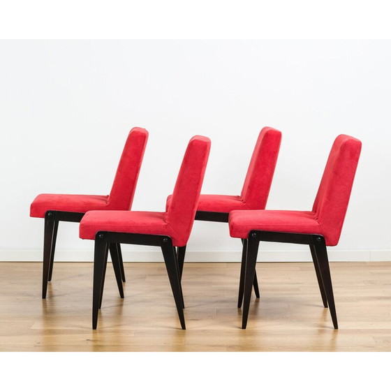 Image 1 of Ensemble de 4 chaises de salle à manger AGA vintage par J. Chierowski, 1970