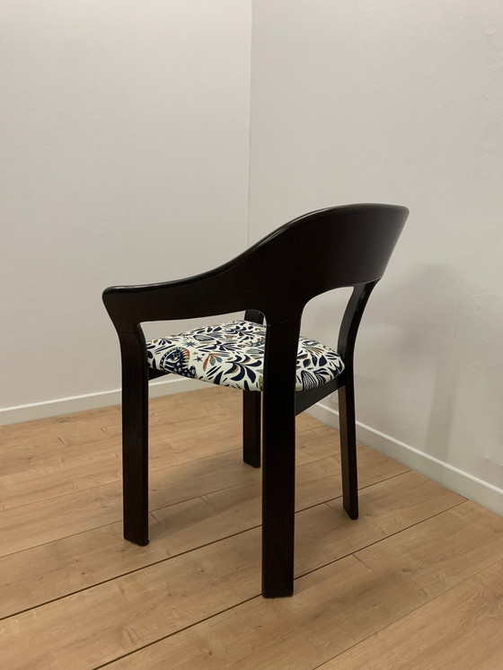 Image 1 of Ensemble de 4 chaises vintage en tissu jacquard, 1970