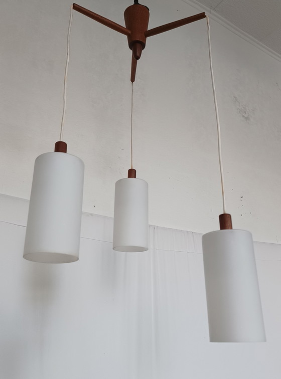 Image 1 of Lampe pendante design danoise avec trois calices