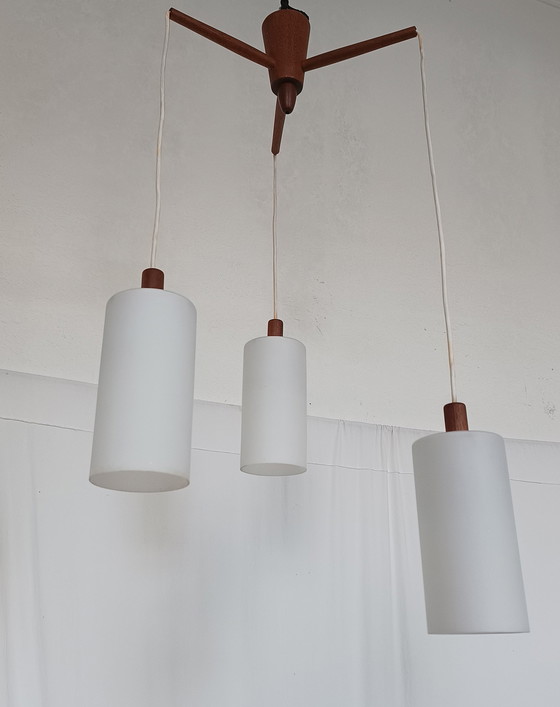 Image 1 of Lampe pendante design danoise avec trois calices