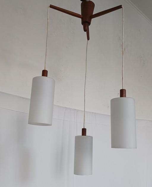 Lampe pendante design danoise avec trois calices