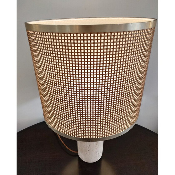 Image 1 of Lampe de table vintage en travertin, 1970
