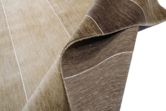 Image 1 of Tapis moderne Gabbeh Loom Unicolore noué à la main 346 X 252 cm Nouveau tapis