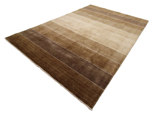 Tapis moderne Gabbeh Loom Unicolore noué à la main 346 X 252 cm Nouveau tapis