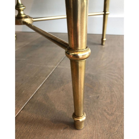 Image 1 of Table basse ronde vintage en laiton de la Maison Ramsay, années 1940