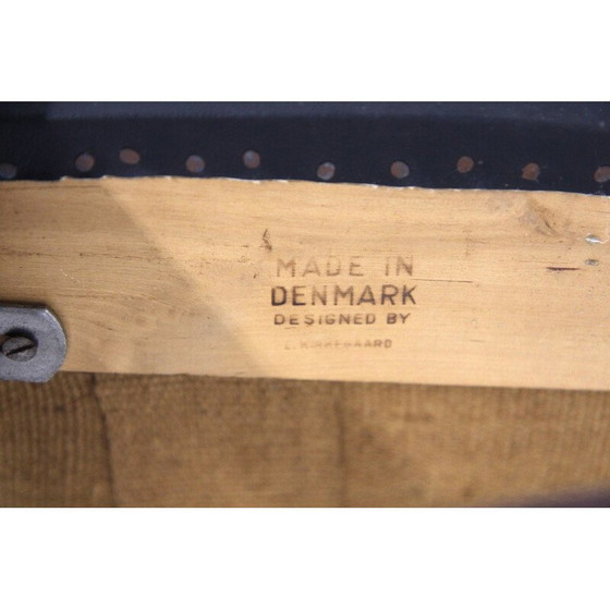 Image 1 of Fauteuil vintage en teck et simili cuir par Erik Kirkegaard, Suède 1960