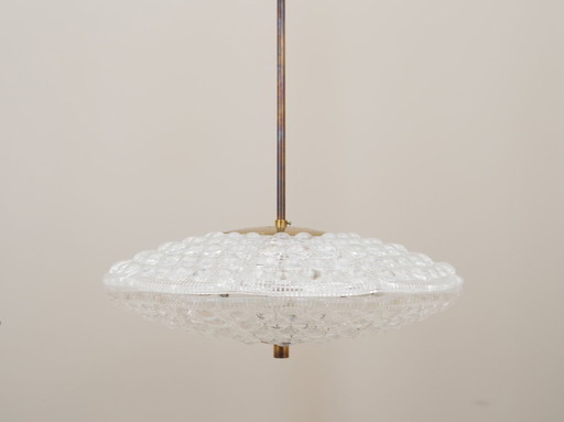 Lustre en laiton, design suédois, 1960S, Designer : Carl Fagerlund, Fabricant : Orrefors