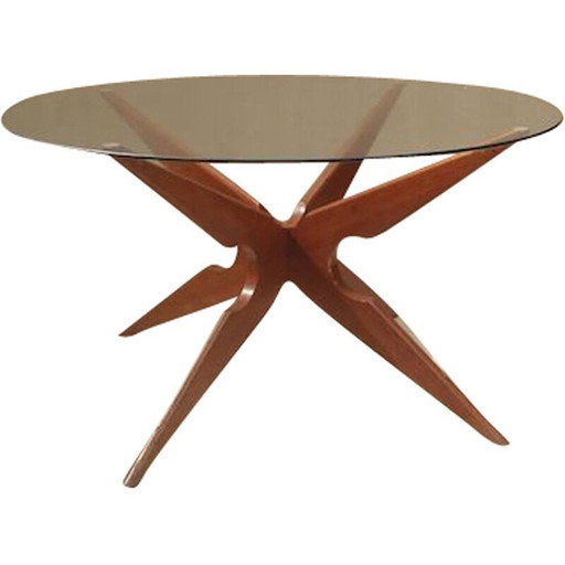 Table basse vintage en teck danois par Vladimir Kagan pour Sika Môblër, 1960
