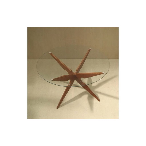 Table basse vintage en teck danois par Vladimir Kagan pour Sika Môblër, 1960