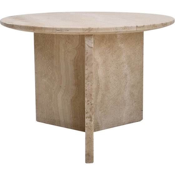 Image 1 of Table basse vintage en travertin, Italie 1980