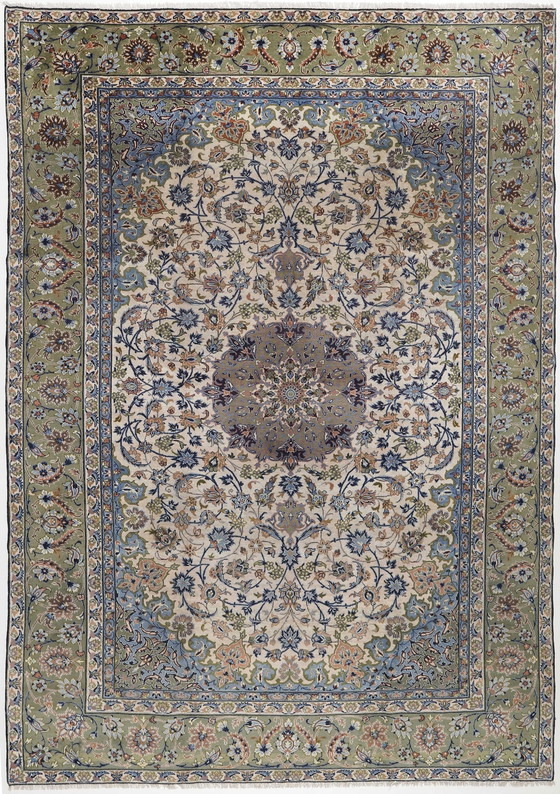 Image 1 of Tapis persan original noué à la main Isfahan Fin 400 X 280 cm