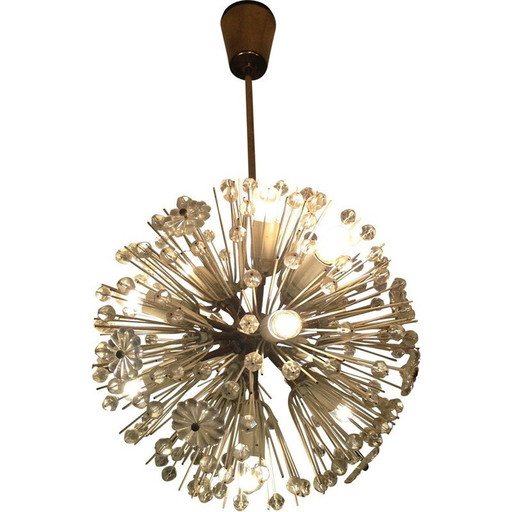 Suspension radiante vintage en laiton par Emil Stejnar, 1960