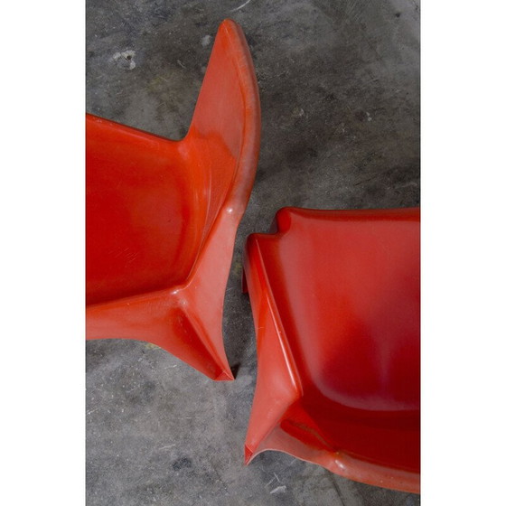 Image 1 of Paire de chaises rouges vintage de Helmut Bätzner pour Bofinger, 1964