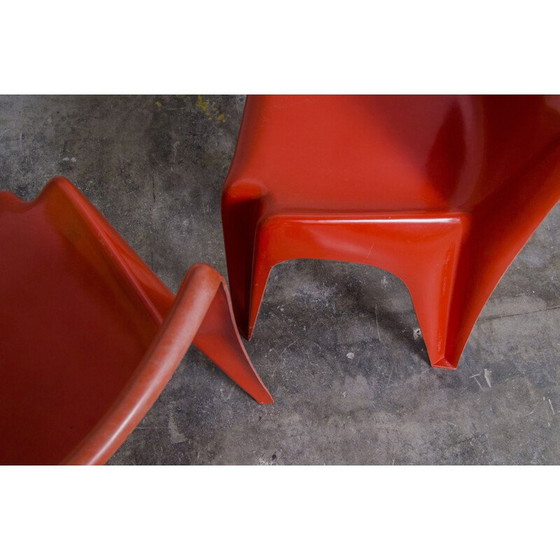 Image 1 of Paire de chaises rouges vintage de Helmut Bätzner pour Bofinger, 1964