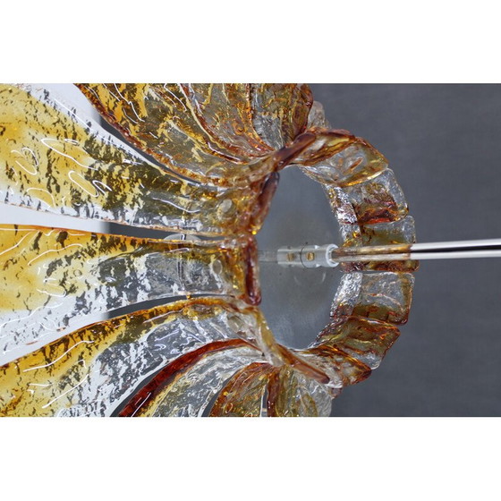 Image 1 of Lustre vintage en verre de Murano par Carlo Nason pour Mazzega, Italie 1970