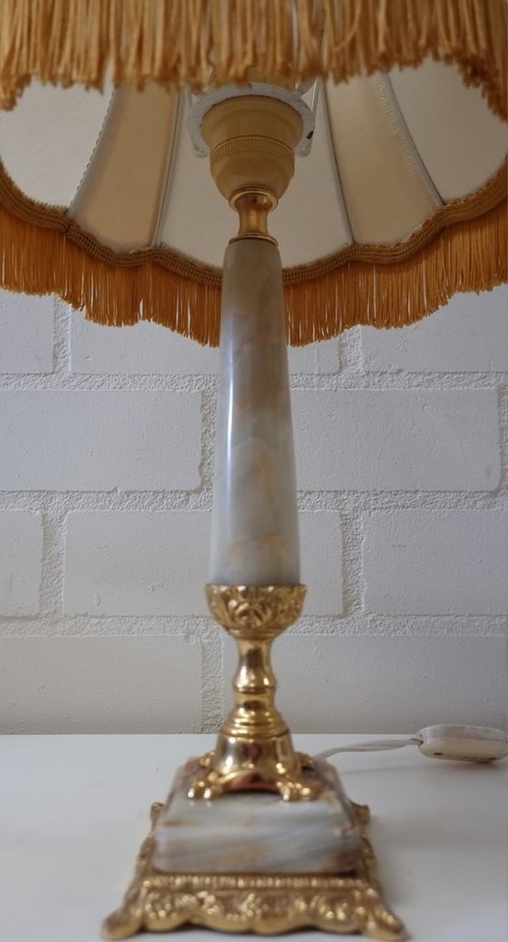 Image 1 of 2138 Lampe de table en marbre Hollywood Regency