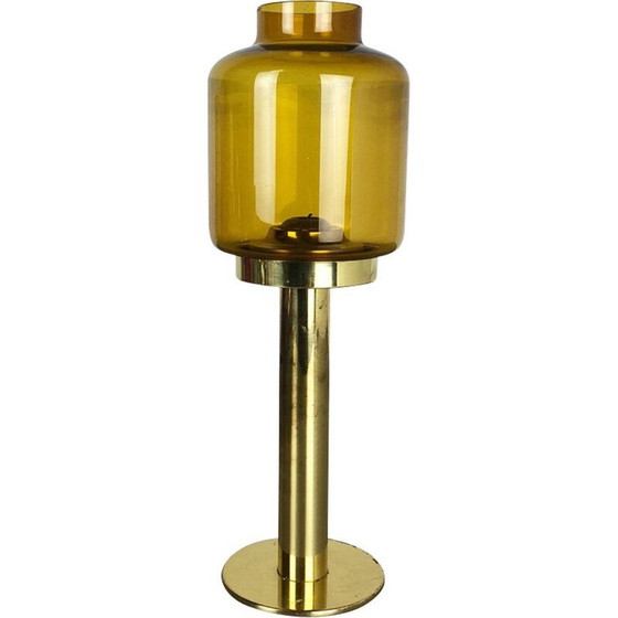 Image 1 of Chandelier vintage en métal massif et laiton par Hans Agne Jakobsson, Suède 1950