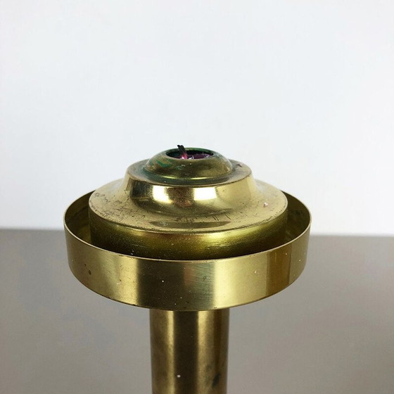 Image 1 of Chandelier vintage en métal massif et laiton par Hans Agne Jakobsson, Suède 1950