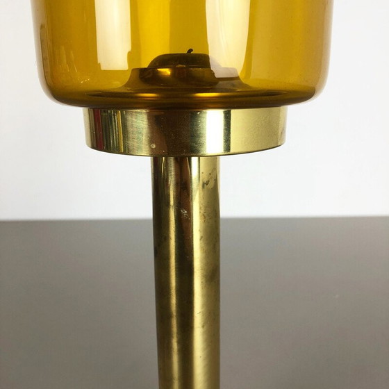 Image 1 of Chandelier vintage en métal massif et laiton par Hans Agne Jakobsson, Suède 1950