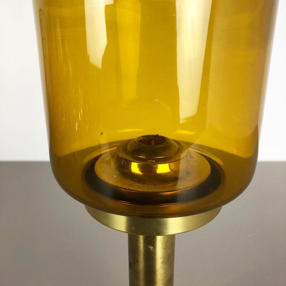 Image 1 of Chandelier vintage en métal massif et laiton par Hans Agne Jakobsson, Suède 1950
