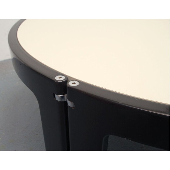 Image 1 of Table basse vintage en bois blanc et brun, 1970