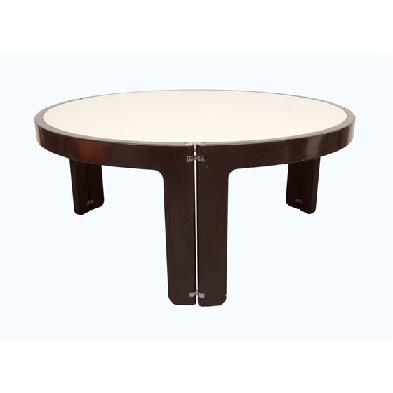 Image 1 of Table basse vintage en bois blanc et brun, 1970