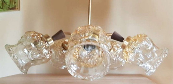 Image 1 of Lampe à suspendre 5 flammes vintage