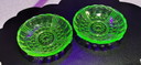 2 bols en uranium - diamètre 15 cm et hauteur 3 cm