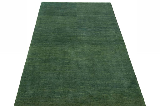 Tapis nomade Gabbeh noué à la main - 189 X 121 cm - Vert naturel