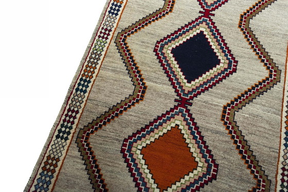 Image 1 of Tapis Gabbeh oriental nomade noué à la main - 282 X 104 cm