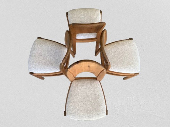 Image 1 of 4 chaises de salle à manger en pin de style Koefoed