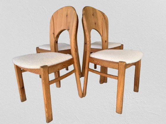Image 1 of 4 chaises de salle à manger en pin de style Koefoed