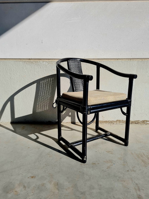 Ensemble de 6 chaises en bambou Gasparucci Italo des années 1970