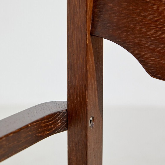 Image 1 of Fauteuil vintage en bois de chêne avec revêtement textile, années 1990