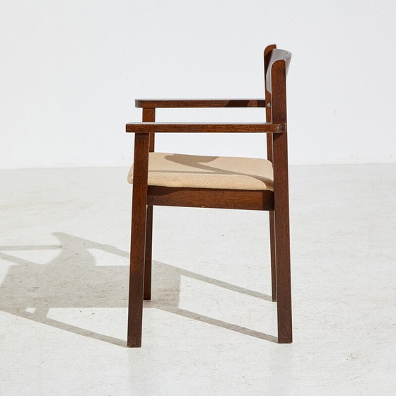 Image 1 of Fauteuil vintage en bois de chêne avec revêtement textile, années 1990