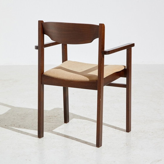 Image 1 of Fauteuil vintage en bois de chêne avec revêtement textile, années 1990